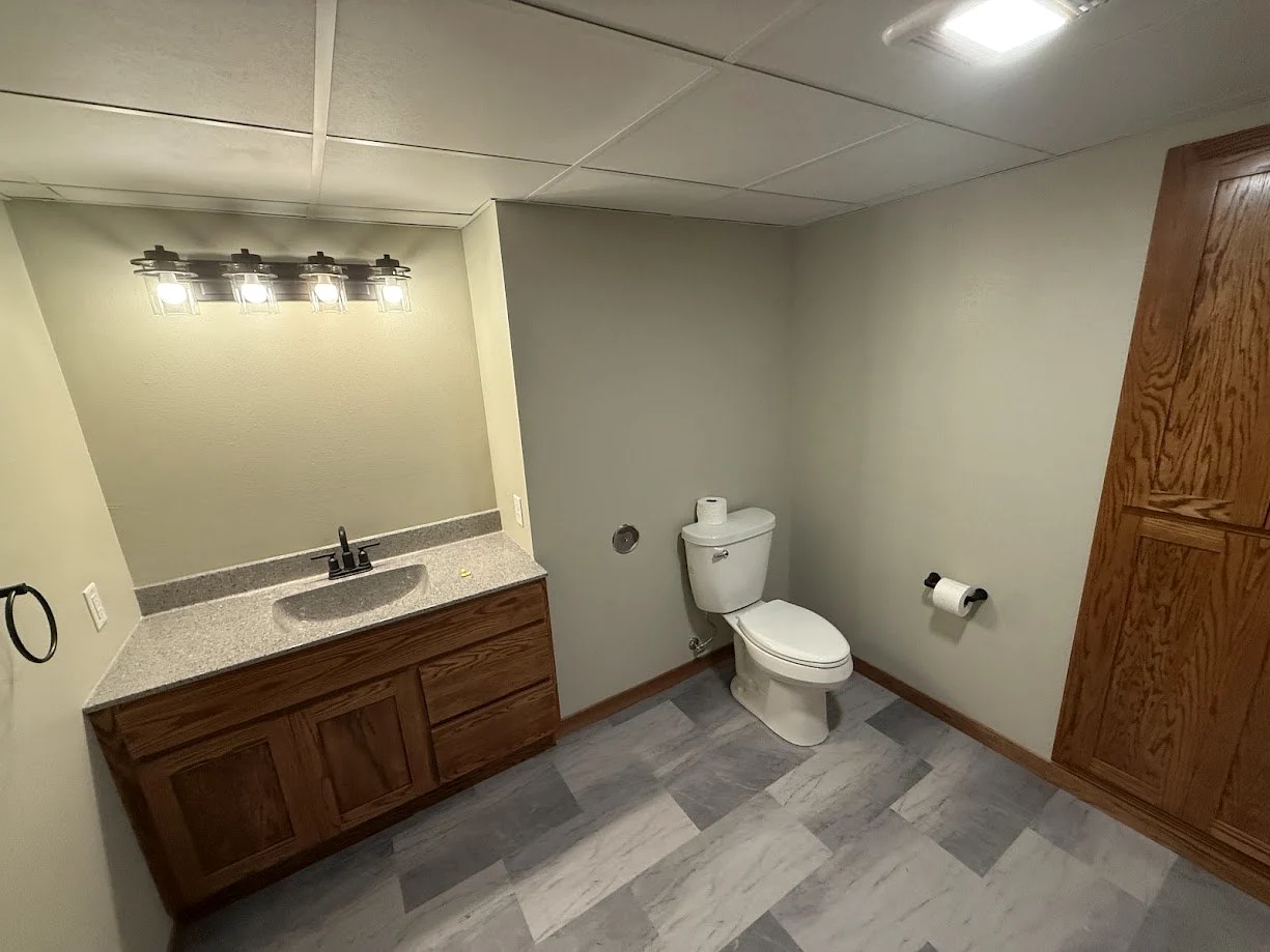 Finished basement bathroom